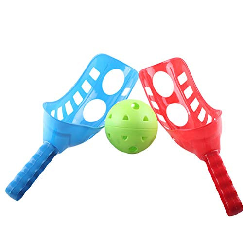LIOOBO Fun Air Scoop Ball Scoop Trackball Sport Trac Ball Lacrosse Racket Lacrosse Activities Improve Hand Eye Coordination for Lawn Camping Beach  Random Color