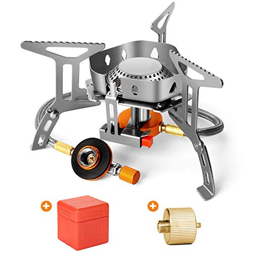 Odoland 3500W Windrpoof Camp Stove Camping Gas Stove with Fuel Canister Adapter Piezo Ignition Carry Case Portable Collapsible Stove Burner for Outdoor Backpacking Hiking and Picnic Odoland 3500W Windrpoof Camp Stove Camping Gas Stove with Fuel Canister Adapter Piezo Ignition Carry Case Portable Collapsible Stove Burner for Outdoor Backpacking Hiking and Picnic