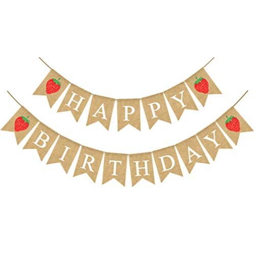 Holibanna Happy Birthday Burlap Banner Jute Flag Garlands Swallowtail Bunting Banner Hessian Decoration Holibanna Happy Birthday Burlap Banner Jute Flag Garlands Swallowtail Bunting Banner Hessian Decoration