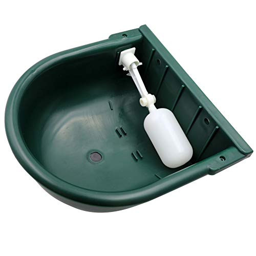 MACGOAL Automatic Waterer Bowl with Float Valve and Drain Plug Large Dog Bowl for Livestock Horse Cattle Goat Sheep Pig