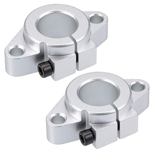 uxcell 20mm Shaft Support SHF20 Flange Mount Linear Motion Slide Rail Guide Blocks for CNC 3D Printer Pack of 2