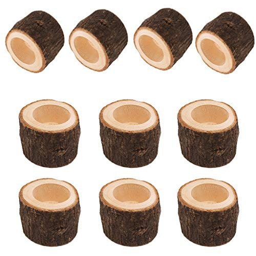 FLAMEER 10PCS Wooden Branch Stake Candle Holder Votive Tealight Holder for Home Wedding Christmas Party Valentine s Day Decoration   6x42cm