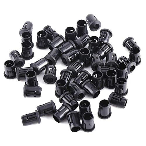 50Pcs Light Holder Shell Plastic Lamp Socket Diode Holder Shell Clip Bezel Mount 3mm 5mm 8mm 10mm LED Holders Panel Display Black  5mm