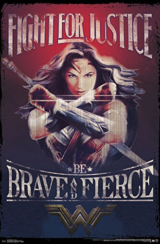 Trends International Wonder Woman Justice Wall Poster, 22.375" x 34"