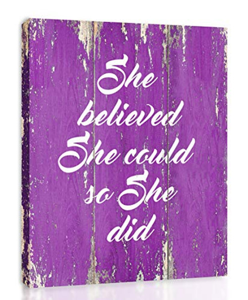 She Believed She Could So She Did Framed Quote Motivational Wall Art Canvas Print Home Decor Gallery Wrap Inner Frame Purple 7x9 She Believed She Could So She Did Framed Quote Motivational Wall Art Canvas Print Home Decor Gallery Wrap Inner Frame Purple 7x9