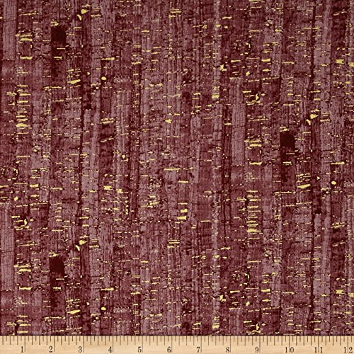 Windham Fabrics Uncorked Metallic Gold Yard Plum