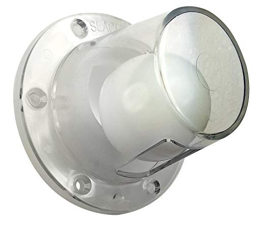 SEACHOICE 18271 Boat Self Bailing Cockpit Mounted 2 7 8 Inch Scupper Valve Kit Clear Small   Fits 3 4  1 1 2  Openings