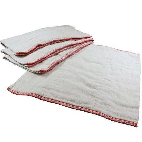 OsoCozy Better Fit Unbleached Prefolds   Baby Cloth Diaper Prefolds Made of 100  Indian Cotton   Diaper Service Quality  DSQ   Premium 4x8x4 Fits 14 30 lb    Dozen