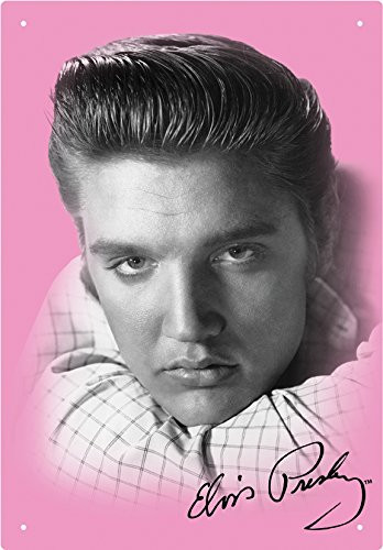 Aquarius Elvis Pink Tin Sign