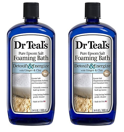 Dr Teal Detox Ginger   Clay Foaming Bath 34 FL OZ 2 Pack  Total 68 FL OZ
