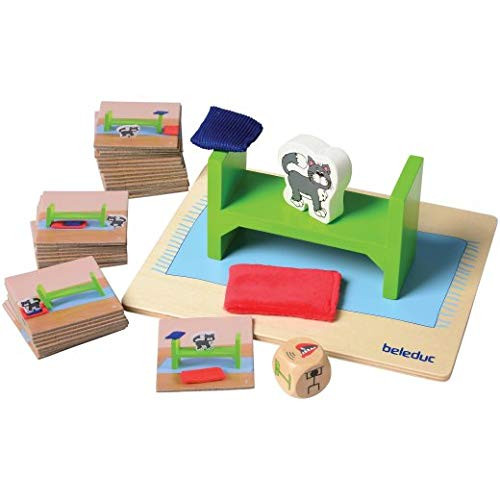 Constructive Playthings 40 pc Wooden Find Monty  Language Observation and Spatial Perception Game for Ages 4 Years and Up