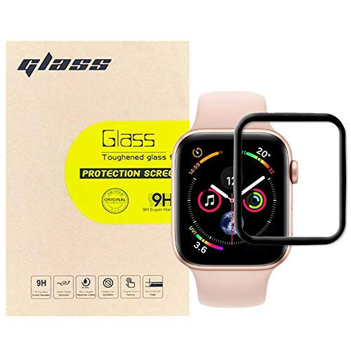 (2-Pack) LUPAPA for Apple Watch Series 4 40mm Screen Protector, [Full Coverage] [3D Curved Edge] 9H Hardness 99.9% High Definition Tempered Glass for Apple Watch Series 4 40mm