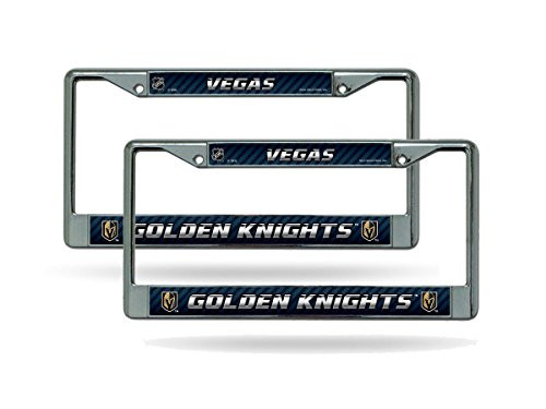 Rico Las Vegas Golden Knights NHL Chrome Metal 2 License Plate Frame Set Rico Las Vegas Golden Knights NHL Chrome Metal 2 License Plate Frame Set