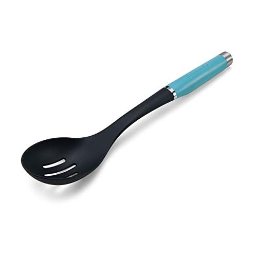 KitchenAid Gourmet Nylon Slotted Spoon One Size Matte Aqua Sky KitchenAid Gourmet Nylon Slotted Spoon One Size Matte Aqua Sky