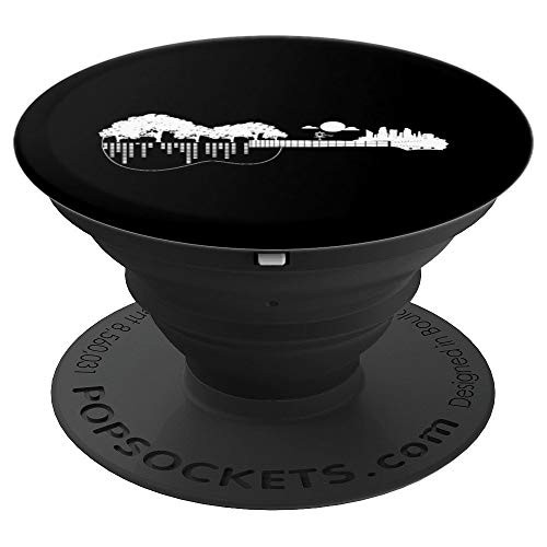 Disc Golf Flying Disc   Disc Golf Sunset Guitar PopSockets Grip and Stand for Phones and Tablets
