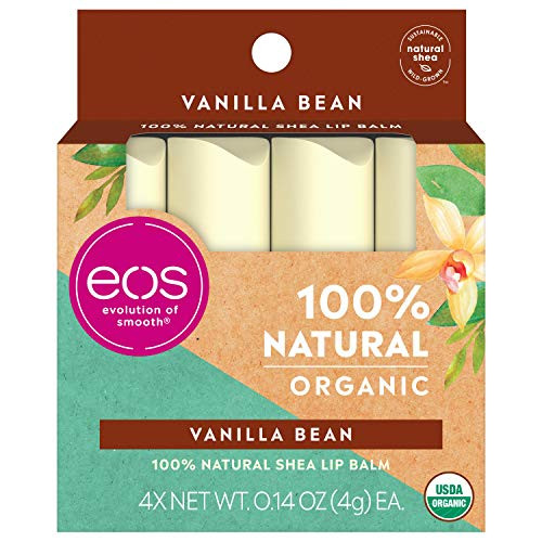 eos USDA Organic Lip Balm Vanilla Bean Lip Care to Nourish Dry Lips 100 Natural and Gluten Free Long Lasting Hydration 014 oz 4 Pack eos USDA Organic Lip Balm Vanilla Bean Lip Care to Nourish Dry Lips 100 Natural and Gluten Free Long Lasting Hydration 014 oz 4 Pack