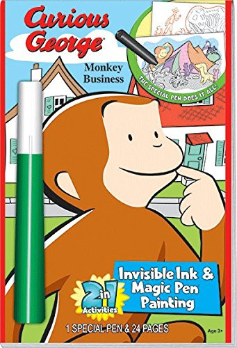 Curious George Monkey Business 2 in 1 Invisible Ink   Magic Pen Painting