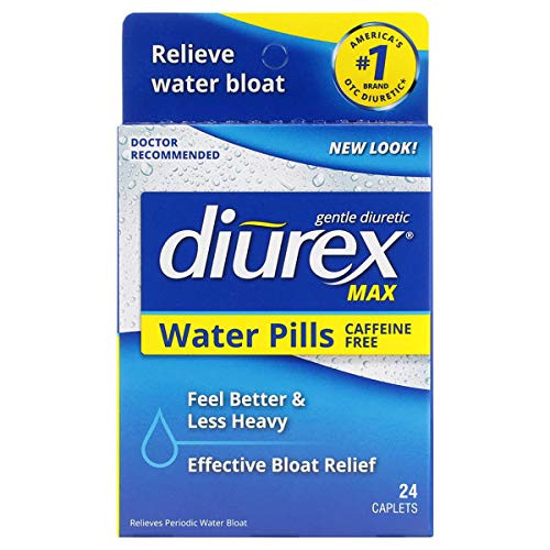 Diurex Max Water Pills   Maximum Strength Caffeine Free Diuretic   Relieve Water Bloat   24 Count