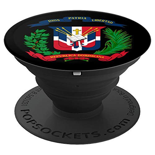 Coat of Arms Republica Dominicana Bandera Dominican Flag PopSockets Grip and Stand for Phones and Tablets