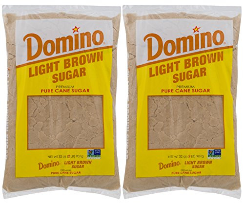 Domino Light Brown Sugar 2 LB  32 oz  Pack of 2