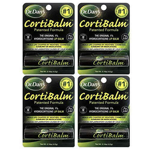 Dr Dans Cortibalm Lip Balm for Chapped Lips 4 Count