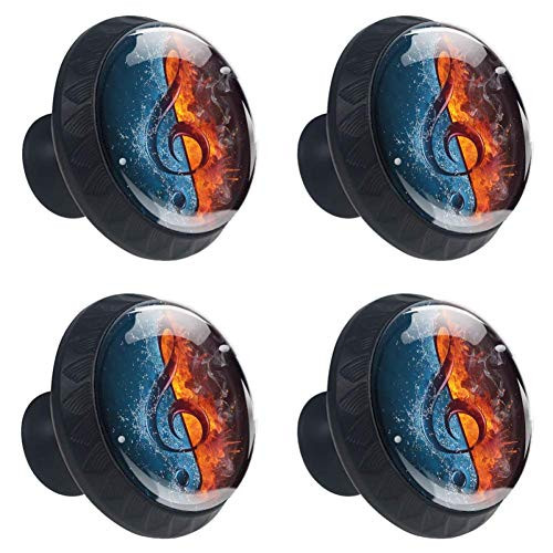 Idealiy Treble Clef Music Note Cabinet Door Knobs Handles Pulls Cupboard Handles Drawer Wardrobe 4pcs