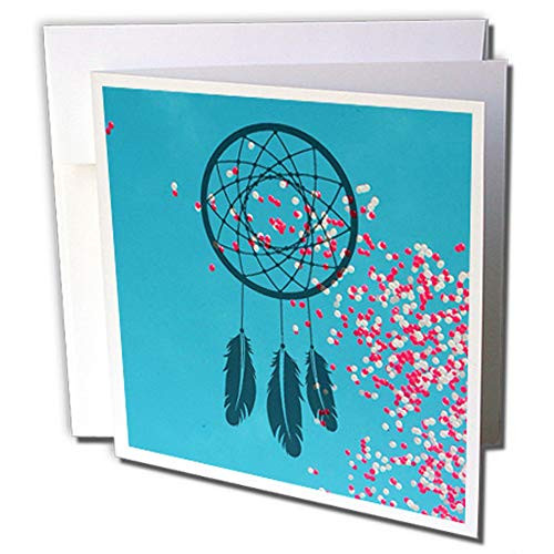 3dRose Dream Catcher Blue Sky Red and White Balloon Background   Greeting Cards 6  x 6  Set of 12  gc 234432 2