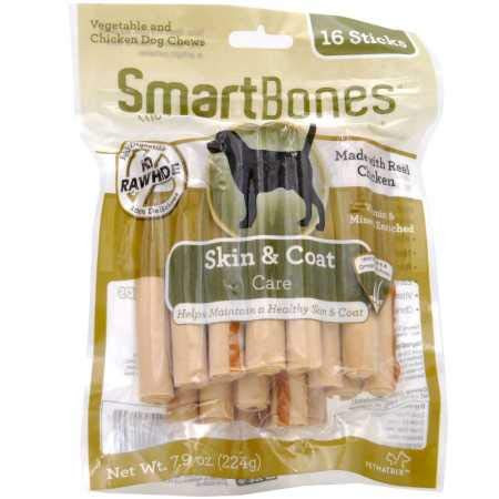 SmartBones Chicken Dog Chews Skin Coat  16 Sticks