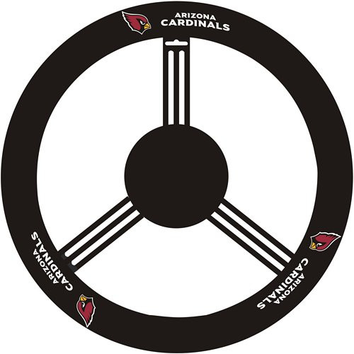 Fremont Die NFL Arizona Cardinals Leather Steering Wheel Cover Fits Most Steering Wheels Black Team Colors Fremont Die NFL Arizona Cardinals Leather Steering Wheel Cover Fits Most Steering Wheels Black Team Colors