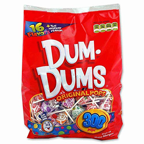 DUM DUMS Lollipops Variety Flavor Mix 300 Count Bag