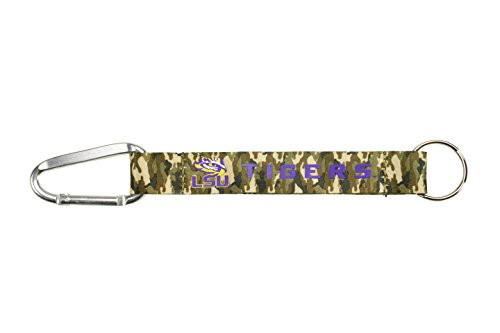 NCAA LSU Tigers Brown Camo Carabiner Keychain
