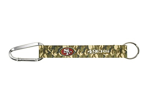 NFL San Francisco 49ers Brown Camo Carabiner Keychain