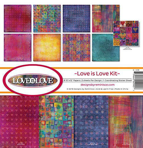 Reminisce Love Scrapbook Collection Kit Multi Color Palette