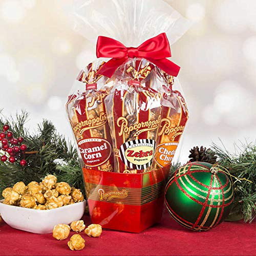 Popcornopolis Mini 5 cone Variety Popcorn Gift Basket Gluten Free  1 Gift Basket
