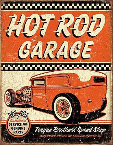 Desperate Enterprises Hot Rod Garage   Rat Rod Tin Sign 125  W x 16  H
