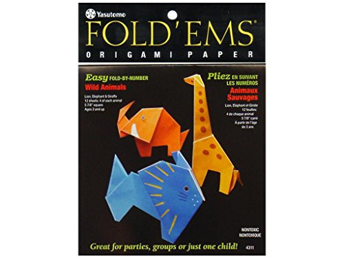 Yasutomo Fold ems Fold by Number Origami Paper wild animals