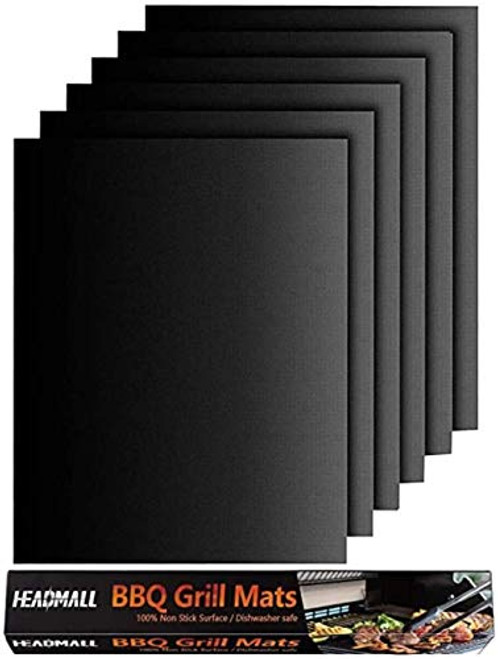 HEADMALL Grill Mat 6 Packs Non Stick BBQ Grill Mats Reusable Easy to Clean Grill Mat for Barbecue Grilling Durable Grilling Accessories for Electric Grill Gas Charcoal BBQ 1575 x 13 inch HEADMALL Grill Mat 6 Packs Non Stick BBQ Grill Mats Reusable Easy to Clean Grill Mat for Barbecue Grilling Durable Grilling Accessories for Electric Grill Gas Charcoal BBQ 1575 x 13 inch