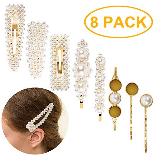 8 Pieces Artificial Pearl Hair Pins Decorative Pearl Hair Clips Barrettes Bridal Wedding Hair Accessories for Women 8 Pieces Artificial Pearl Hair Pins Decorative Pearl Hair Clips Barrettes Bridal Wedding Hair Accessories for Women