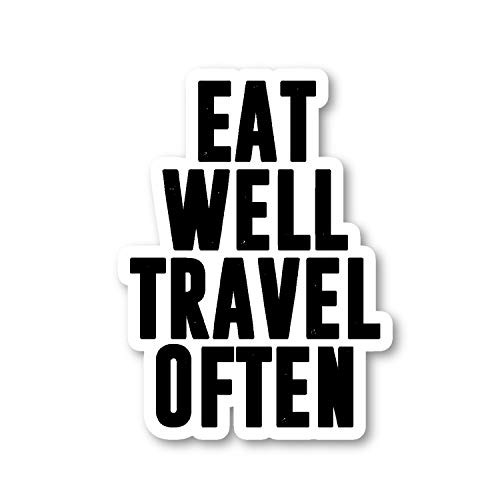 Eat Well Travel Often Sticker Inspirational Quotes Stickers   2 Pack   Laptop Stickers   25  Vinyl Decal   Laptop Phone Tablet Vinyl Decal Sticker  2 Pack  S9355