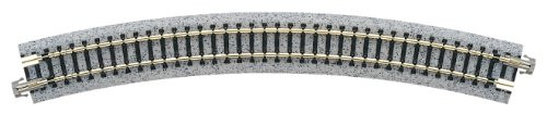 Kato USA Model Train Products Unitrack, 381mm (15") Radius 30-Degree Curve Track (4-Piece)