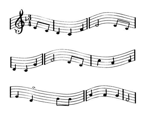 Whimsical Practicality Music Notes Icing Image Cake Border Strips 3 strips