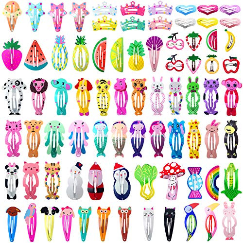 Girls Hair Clips Barrettes Funtopia 80 Pcs Lovely Animal Fruit Printed Pattern Metal Snap Hair Clips Cartoon Design Hairpins for Kids Teens Pets Girls Hair Clips Barrettes Funtopia 80 Pcs Lovely Animal Fruit Printed Pattern Metal Snap Hair Clips Cartoon Design Hairpins for Kids Teens Pets