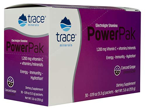 Trace Minerals Research Electrolyte Stamina Power Pak Concorde Grape 30 Count