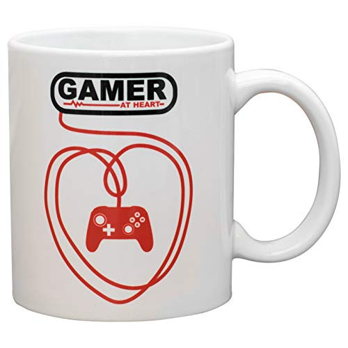 Gamer At Heart Video Game Controller 11 Oz Ceramic Stoneware Coffee Mug