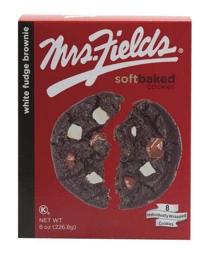 Mrs Fields Soft Baked Originals Cookies White Fudge Brownie 1 Ounce Individually Wrapped Cookies   8 Count Box