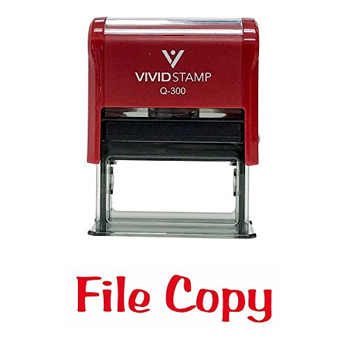 FILE COPY Self-Inking Office Rubber Stamp (Red) - Large
