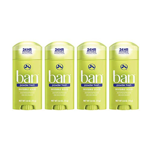 Ban Antiperspirant Deodorant Invisible Solid Powder Fresh 26 Ounce  Pack of 4