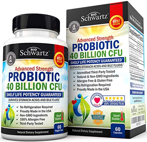 Probiotic 40 Billion CFU Dr Approved Probiotics for Women Men Guaranteed Potency until Expiration Patented Delay Release Shelf Stable Gluten Dairy Free Lactobacillus Acidophilus 60ct Probiotic 40 Billion CFU Dr Approved Probiotics for Women Men Guaranteed Potency until Expiration Patented Delay Release Shelf Stable Gluten Dairy Free Lactobacillus Acidophilus 60ct
