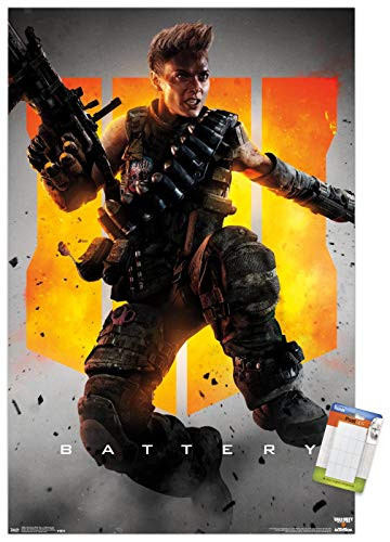 Trends International Poster Mount Call of Duty  Black Ops 4   Battery Key Art 22375  x 34  Poster   Mount Bundle