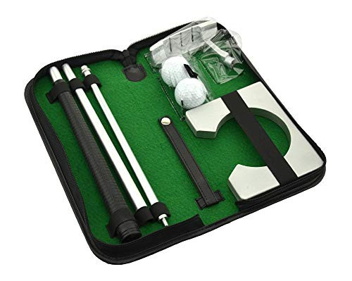 FlySkip Portable Golf Putter Putting Gift Set Kit with Putter 2pcs Balls Golf Putter Putting Trainer Golf Training Putter for Indoor Outdoor Putter Practice
